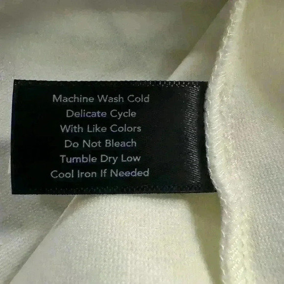 Boston Proper Women’s M Heavy Ivory Cold Shoulder V Neck Dressy Lined Tunic Top - Picture 9 of 10